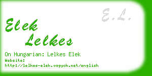 elek lelkes business card